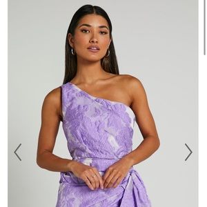 Showpo Bradley Mini Dress One Shoulder Wrap Front Dress